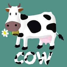 Vector Illustration Cartoon Happy Cow Drawing For Children Cow Illustration Cow Drawing Cute Cows
