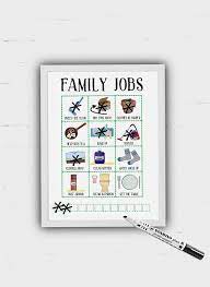 Chore Chart Kids Chore Cards Command Wall Kids Jobs Kids Etsy Chore Cards Chore Chart Kids Chores For Kids
