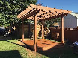 Canvas panels for deck privacy walls. Design And Build A Wood Deck For A Pergola Base Extreme How To