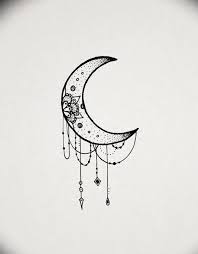 Tattoo Des Monats Bedeutung Skizzen Und Kombination Mit Anderen Bildern Bild Tattoos Tatowierungen Tattoo Mond