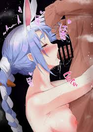 irrumatio, deepthroat, black background, 1boy, animal ear fluff - Anime R34