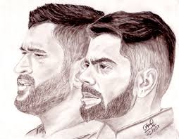 M S Dhoni Virat Kohli Sketch Msd Art Drawings Sketches Pencil Art Drawings Art Drawings Simple