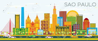 Both cities fell from a tie at no. Sao Paulo Skyline With Color Buildings And Blue Sky Vector Illustration Royalty Free Cliparts Vectors And Stock Illustration Image 78947341