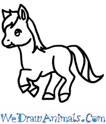 Easy, step by step simple horse drawing tutorial. How To Draw A Baby Horse