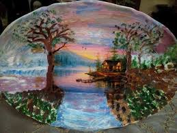 اعادة تدوير طبق مكسور للوحة فنية Youtube Art Painting