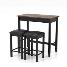 black counter height dining set