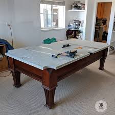 Leveling Up The Fischer Stratford Nice Brazilian Slate Previously Installed In Garden Grove 2009 Pool Table Billiards Billiard Table