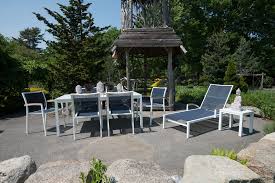 Lloyd Flanders Lux 7 Piece Outdoor Dining Set And Chaise Lounge Outdoor Dining Set Patio Set Outdoor Patio Furniture