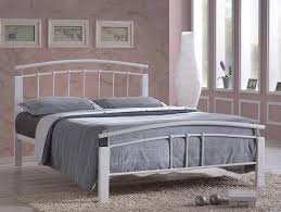 King Size White Metal Bed Frame