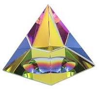 OwnMy Crystal Pyramid Iridescent Suncatchers Crystal Prism Rainbow Color  Prism Desk Ornament Glass Paperweight Pyramid with Gift Box for Decoration  ...