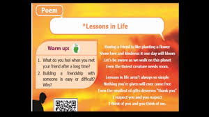 8 Th Std Memory Poem Lessons In Life Youtube