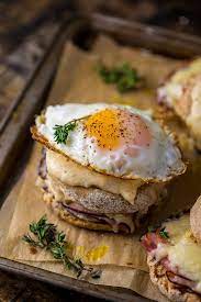 Croque Madame Mcmuffins Baker By Nature Recipe Homemade Brunch Fancy Breakfast Brunch Recipes