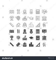Education Icon Set Education School Knowledge Study University Book Graduation College Science Computer Stude Education Icon Student Icon Education