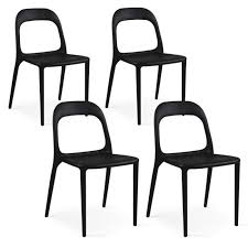 Fauteuils de jardin en fils de résine faço. Lot De 4 Chaises De Jardin En Plastique Look Design Resistantes Aux Intemperies Et Aux Uv Achat Vente Fauteuil Jardin Lot De 4 Chaises De Jardin Cdiscount
