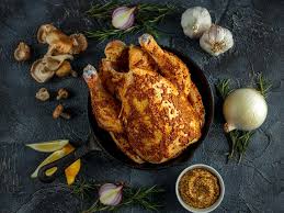 Poulet Fermier Roti Marine A La Moutarde A L Ancienne Et A L Ail Recette Poulet Fermier Recette Poulet Entier Recette Poulet