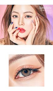 Olens Symphony 3con Gray Monthly X 2 Pieces Ieyebeauty Contact Lenses Colored Grey Contacts Contact Lenses