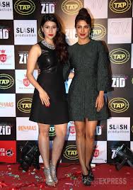 Priyanka Chopra With Cousin Mannara Real Name Barbie Handa Celebrate The Film Zid S Music S Success Celebrity Dresses Priyanka Chopra Hot Priyanka Chopra