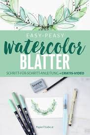 Blatterranke Aquarell