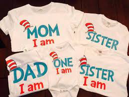 In this pleasing emporium you'll find colorful characters cavorting on the ceiling, and a fanciful statue of dr. Cat In The Hat First Birthday Family One I Am Shirts Dr Seuss Birthday Party Dr Suess Birthday Party Ideas Boys 1st Birthday Party Ideas