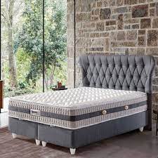 belletto cift kisilik angel super lux baza yatak seti gri 150x200 tekzen