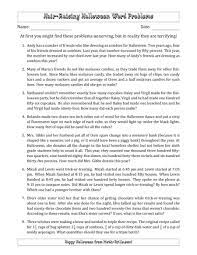 The Hair Raising Halloween Math Word Problems Math Worksheet From The Halloween Math Worksheets Pa Halloween Math Worksheets Math Word Problems Math Worksheets