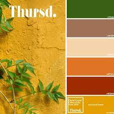 Debut Of The Floral Trend Color 2021 Scorched Earth Article On Thursd Floral Trends Color Trends Earth Colour Palette