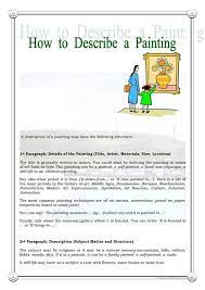 How To Describe A Painting Descriptive Words Painting Words To Describe