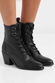 Diane Von Furstenberg Dakota Lace Up Leather Ankle Boots