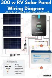 Solar power system wiring steps. 300 Watt Solar Panel Wiring Diagram Kit List Rv Solar Panels Solar Panels Solar