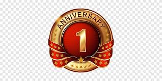 Anniversary celebrations began in medieval times when people celebrated 25 and 50 years of marriage. Gold And Red 1 Anniversary One Year Anniversary Badge Wedding Anniversaries Png Pngegg