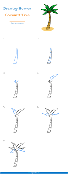 How to draw fruits for beginners and kids. How To Draw A Coconut Tree Step By Step Easy Drawing Guides Drawing Howtos