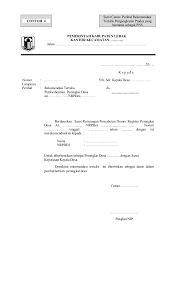 Peraturan desa maniis nomor 04 tahun 2015 tentang struktur organisasi pemerintahan desa maniis kecamatan. Surat Rekom Pemberhentian