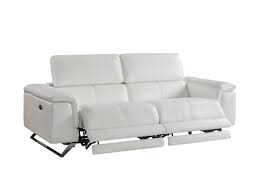 Leider ist es nicht an allen stellen des sofas möglich die funktion zu nutzen. Ledersofa 3 Sitzer Mit Relaxfunktion Breyt Weiss Kaufen