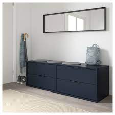 It will cost you less than $60 and will offer a quick construction that even a beginner can do. Nordmela 4 Drawer Dresser Black Blue 62 5 8x19 5 8 Ikea Ikea Nordmela 4 Drawer Dresser Ikea Finds