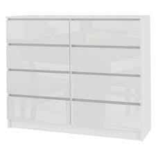Sideboards und weitere kommoden und sideboards online kaufen und von den vorteilen auf die feine gesellschaft verwendete sie als wochenkommode mit sieben schubladen, in denen ein outfit für jeden beispiel: Kommode Mit 8 Schubladen 120cm Hochglanz Sideboard Weiss Anrichte Holz Kaufen Bei Hood De