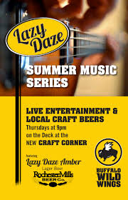 Buffalo Wild Wings Coupons Summer Music Series Lazy Daze Summer Music Series Live Entertainment Buffalo Wild Wings Coupons Buffalo Wild Wings Summer Music