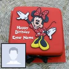 Birthday Cake With Name And Photo Editor Online Free Write Name On Birthday Cake With Candles And Photo Of Girlfriend In 2020 Happy Birthday Cake Images Minnie Mouse Birthday Cakes Cartoon Birthday Cake