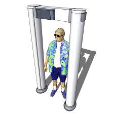 Major brands of metal detectors including whites, garrett. Walk Thru Metal Detector 3d Model Formfonts 3d Models Textures