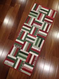 Another Rail Fence Christmas Table Runner Patchwork Table Runner Quilted Table Runners Patterns Christmas Table Runner