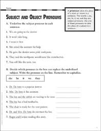 All these pronoun worksheets for grade 2 come with answers at the end of the workbook. Subject And Object Pronouns Grammar Practice Grades 1 3 Printable Skills Sheets