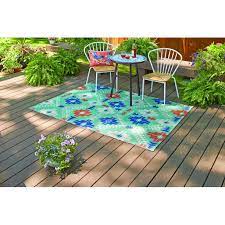 An outdoor rug can add a pop of color and style to any patio, porch or deck. Better Homes And Gardens Teal Crosspath Woven Indoor Outdoor Rug Walmart Com Walmart Com