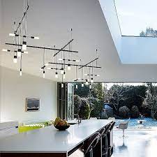 Using today's leading edge technology, robert sonneman has reimagined and greatly expanded his original suspenders concept from the late 1980s with a lighter. Sonneman Lighting Suspenders 36 Inch 5 Bar Zig Zag 15 Light Led Suspension System Ylighting Com
