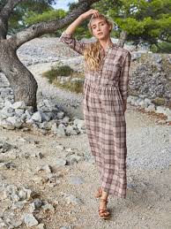 Maybe you would like to learn more about one of these? Robe Lin Et Coton Femme Carreaux Marron Ecru Femme