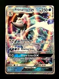 Primarina Gx 42 149 Conjunto De Base Sun Moon Tarjeta Ultra Raro Full Art Holo Pokemon Ebay