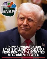 Trump administration says it will withhold SNAP from Democrat-led states if  they don't provide data: https://tinyurl.com/v28vp6au