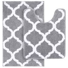 However, it actually looks fine. Buy Olanly Bathroom Rugs Set 2 Piece Microfiber Bath Shower Mat And U Shaped Toilet Rug Machine Wash Dry Non Slip Absorbent Shaggy Bath Rug For Tub Shower And Bath Room 20 X
