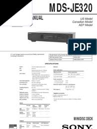 The error c71 or din unlock will appear on the lcd of the recorder if the cable connecting the sound source has been disconnected during . Sony Mds Je320 Service Manual Pdf Compact Disc Printed Circuit Board