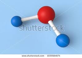 Water Or H2o Molecule Model Isolated On Blue Background 3d Illustration Molecule Model Science Illustration Illustration