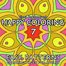 The black and white (bw) ones are perfect for the kids to print out and colorize. Happy Coloring 7 Easy Patterns Coloring Pages For Adults Volume 7 By Elena Bogdanovych