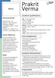 The thing with creating a fresher resume for b.com graduates is that one needs to be very critical about the kind of job profile they are applying for. Ca Fresher Resume With Latest Samples And Templates Leverage Edu